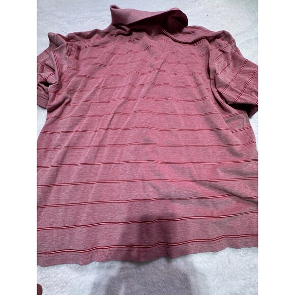 Masters Collection Polo Shirt L Red Striped Embroidered Golf Shirt St Augustine - Picture 10 of 13